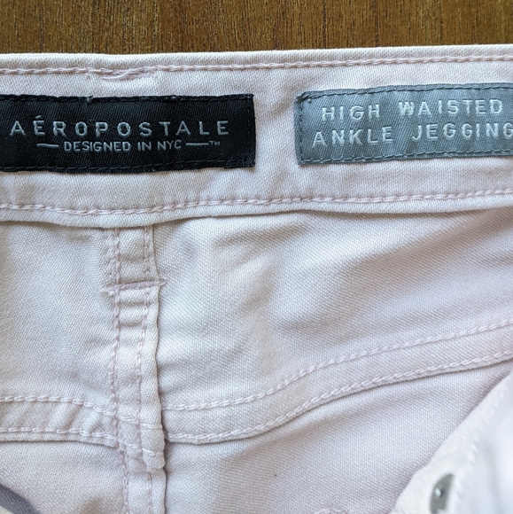 Aeropostale Pale Pink High Waisted Ankle Jeggings - Picture 3 of 8